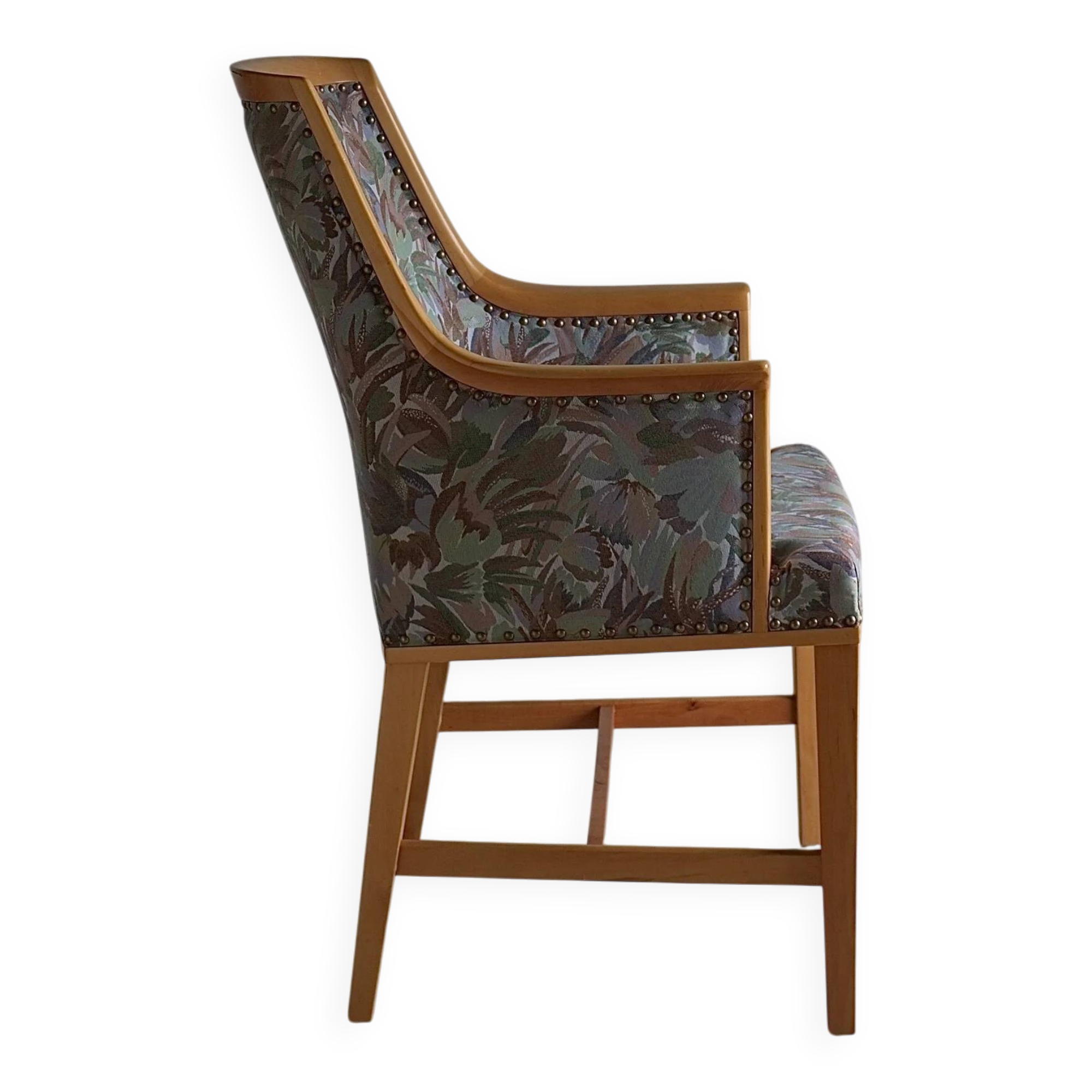 Swedish Grace floral birch wood armchair