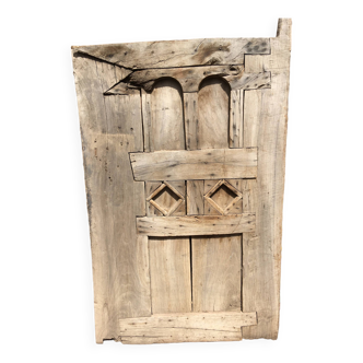 Ancienne porte berbère en bois vintage authentique - maroc