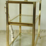 Vintage Hollywood Regency style rolling side table