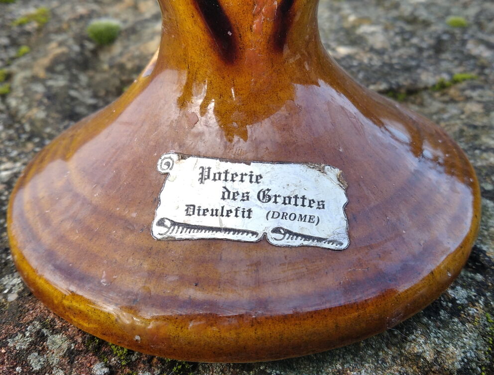 Ceramic candle holder dieulefit
