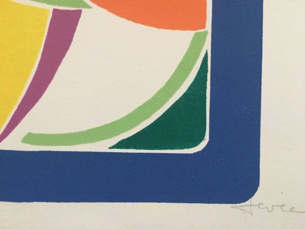 John Harrison LEVEE, Pyramid, 1970. Sérigraphie originale signée au crayon