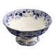 Antique salad bowl, Creil and Montereau, in earthenware, Flora model with blue bindweed, 19th century