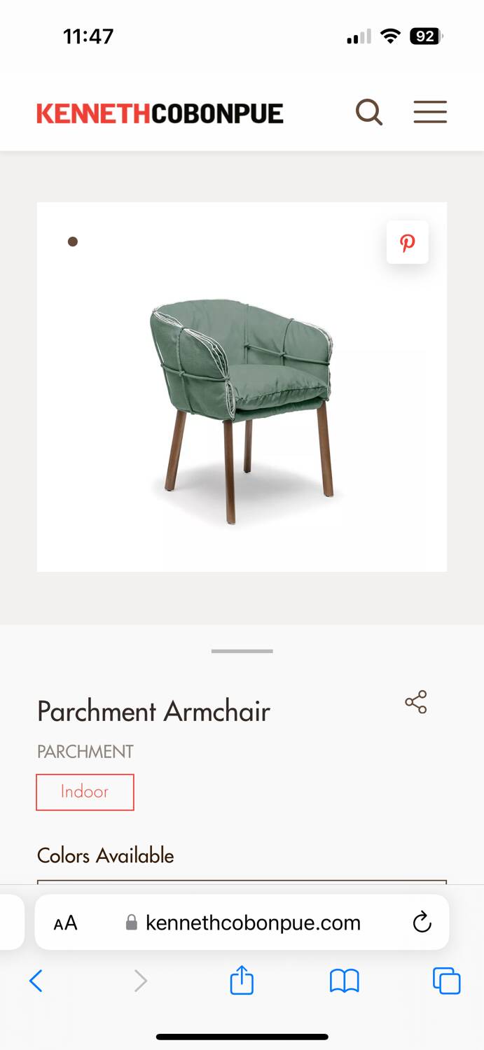 Chaise Parchment Kenneth Cobonpue