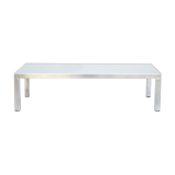 Table basse en acier inox années 70