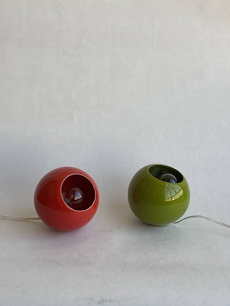 Pair of ceramic bedside lamps 1950