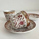 2 polychrome ironstone coffee cups Choisy le Roi