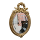 Miroir ovale doré, XIXe siècle