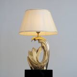 Lampe de salon en laiton doré