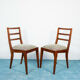 Modern vintage 1950s vintage corduroy mahogany chair