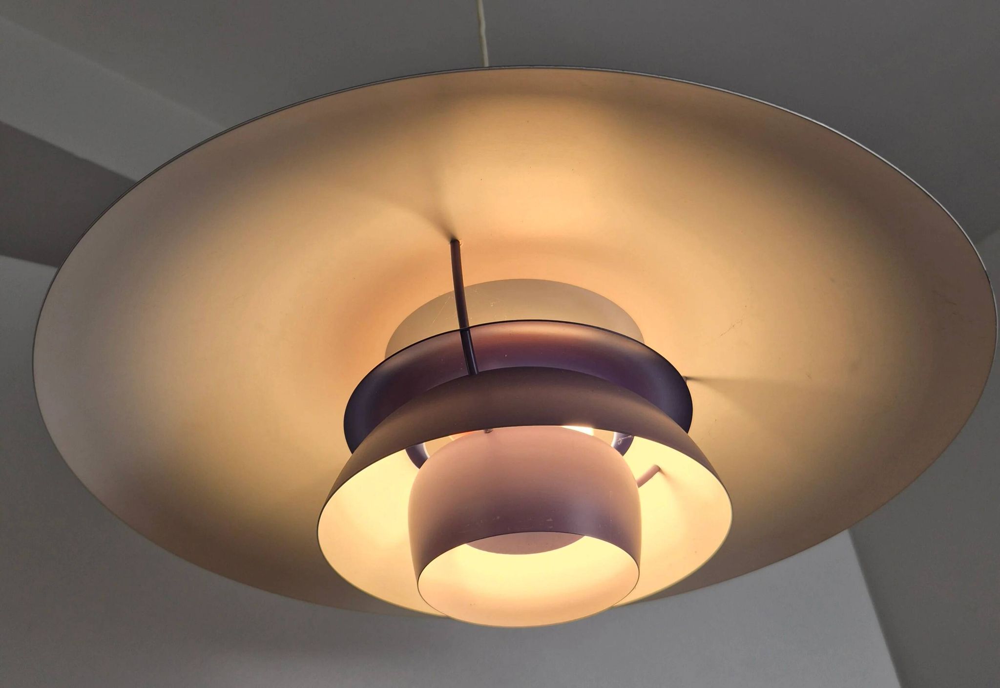 PH5 pendant light in purple by Poul Henningsen for Louis Poulsen, Denmark 1960