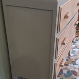 Vintage dresser revisited in grey and wood