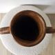 Decorative vase turned from solid olive wood – vintage