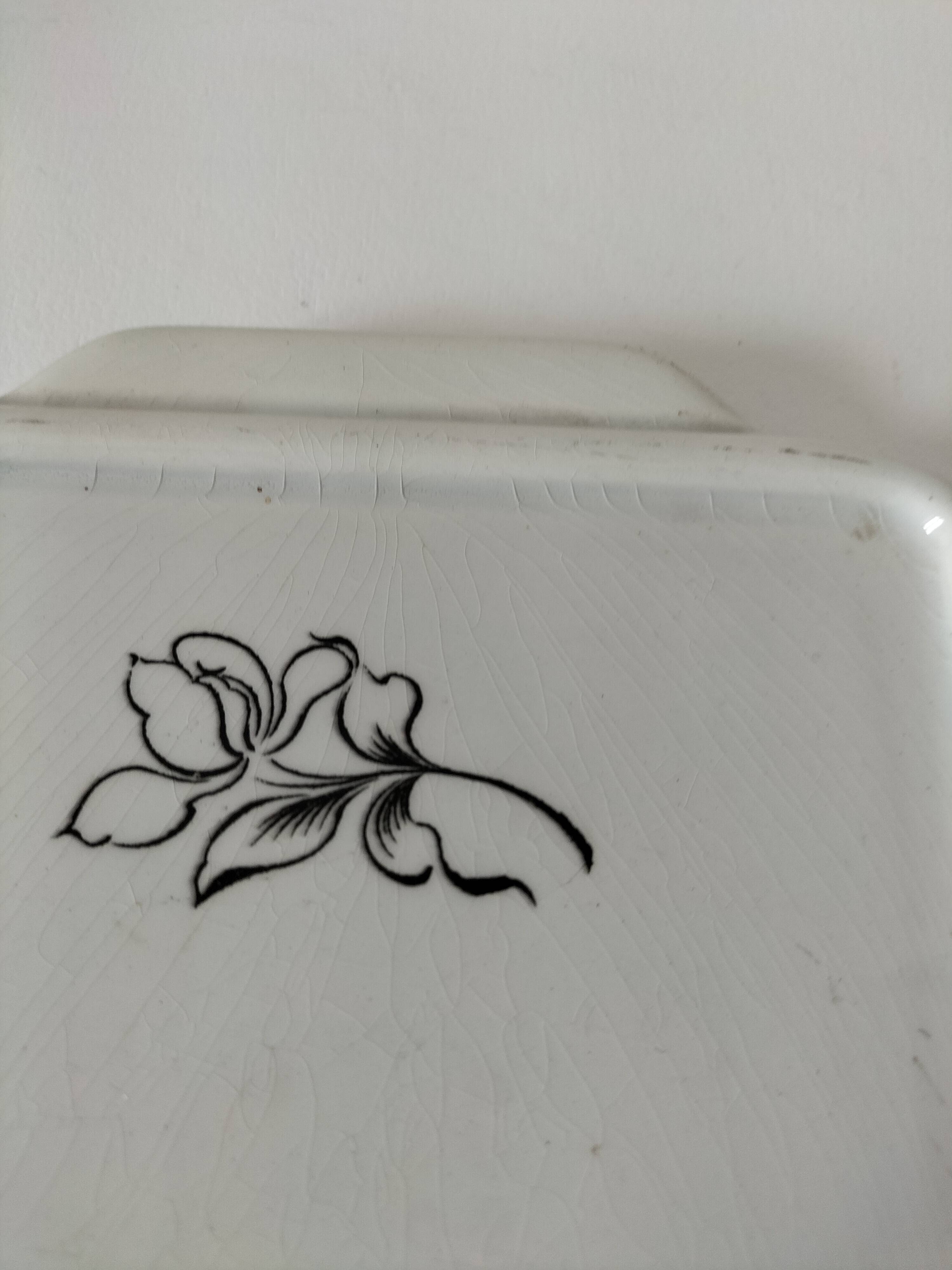 rare rectangular KG Lunéville dish from the 1900s