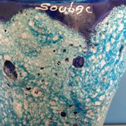 Fat lava ceramic vase from Vallauris, 60s/70s