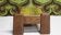 Brutalist oak footstool end table – 1970s