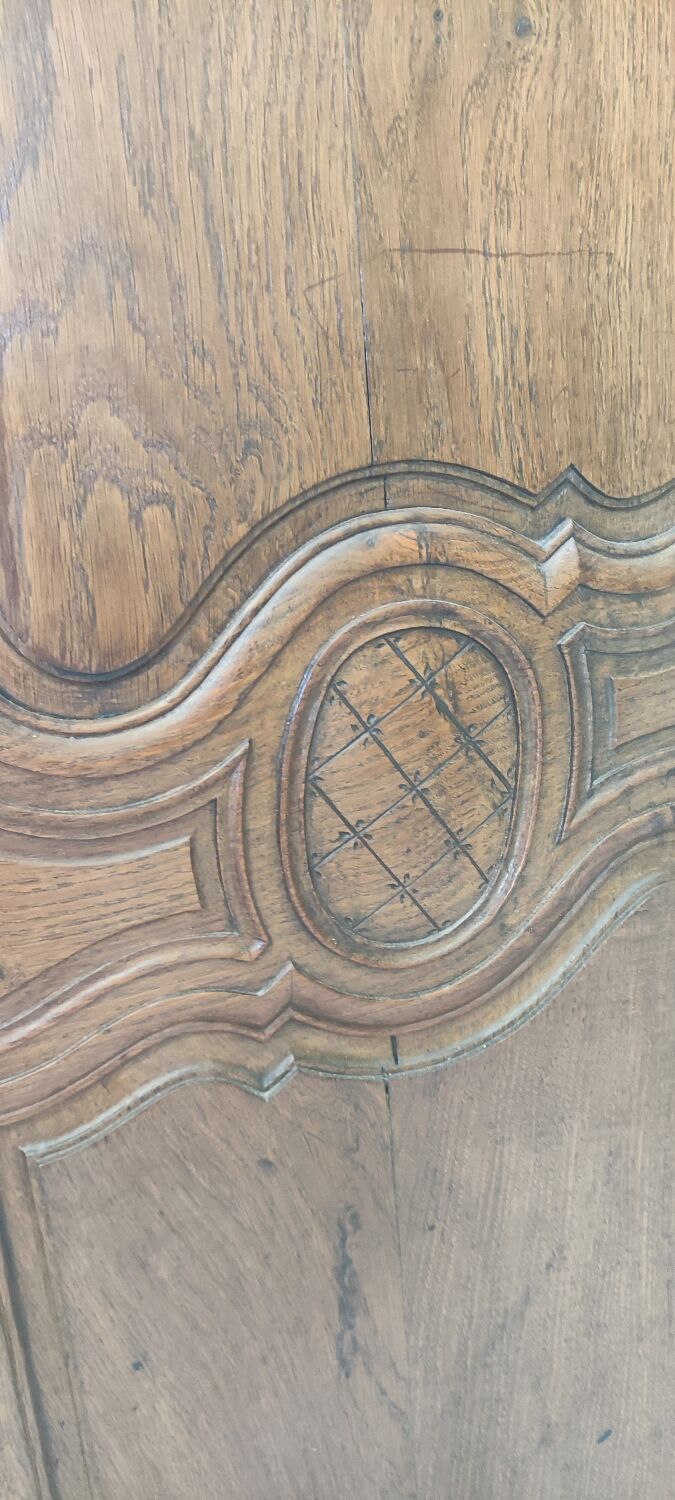 Louis XV two-door oak wardrobe