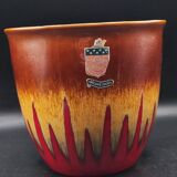 Vintage hand decorated La Céramique de Paris plant pot