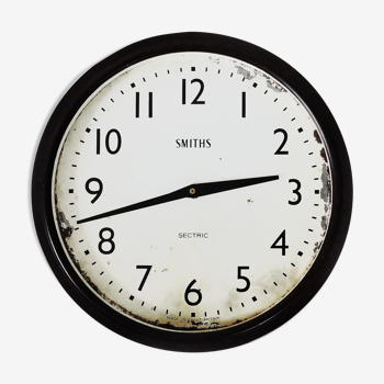 Smiths Sectric Converted Quartz Bakelite Wall Clock, 1930s