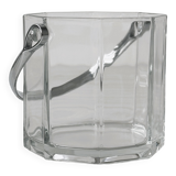Clear Glass Ice Bucket with Chrome Handle