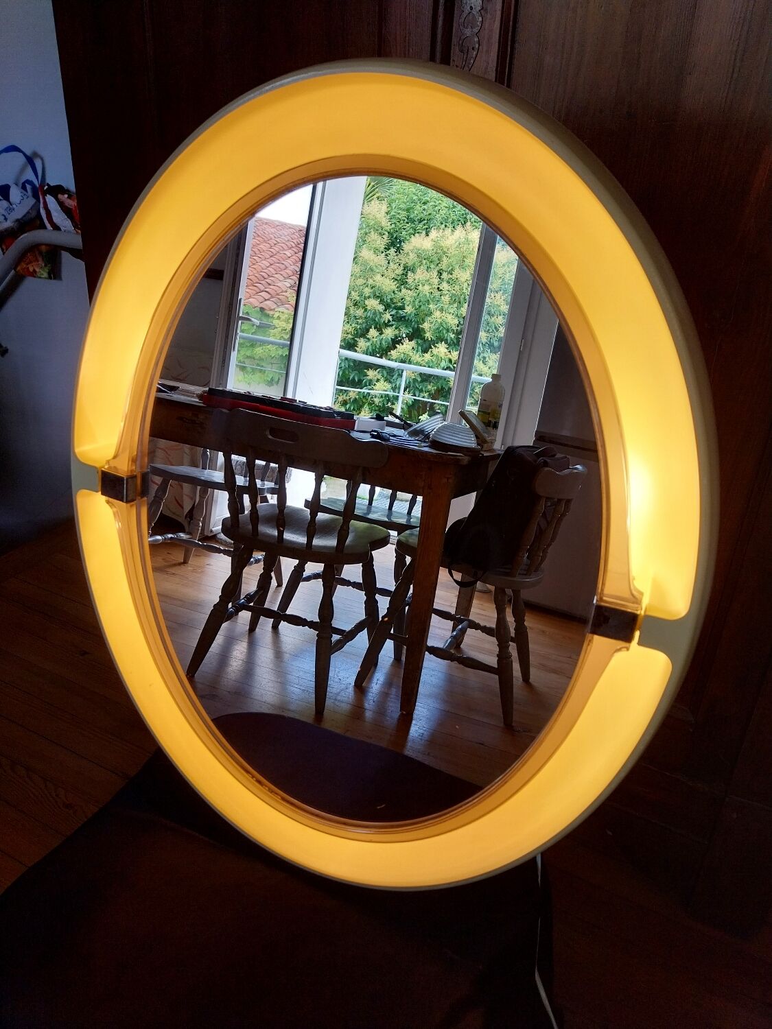 Illuminating oval mirror by Allibert