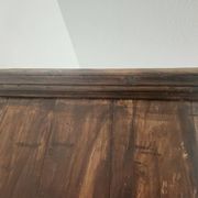 Massiv antik kolonial Schrank geschnitzt Holz Türen Gusseisen Gitter, Bali