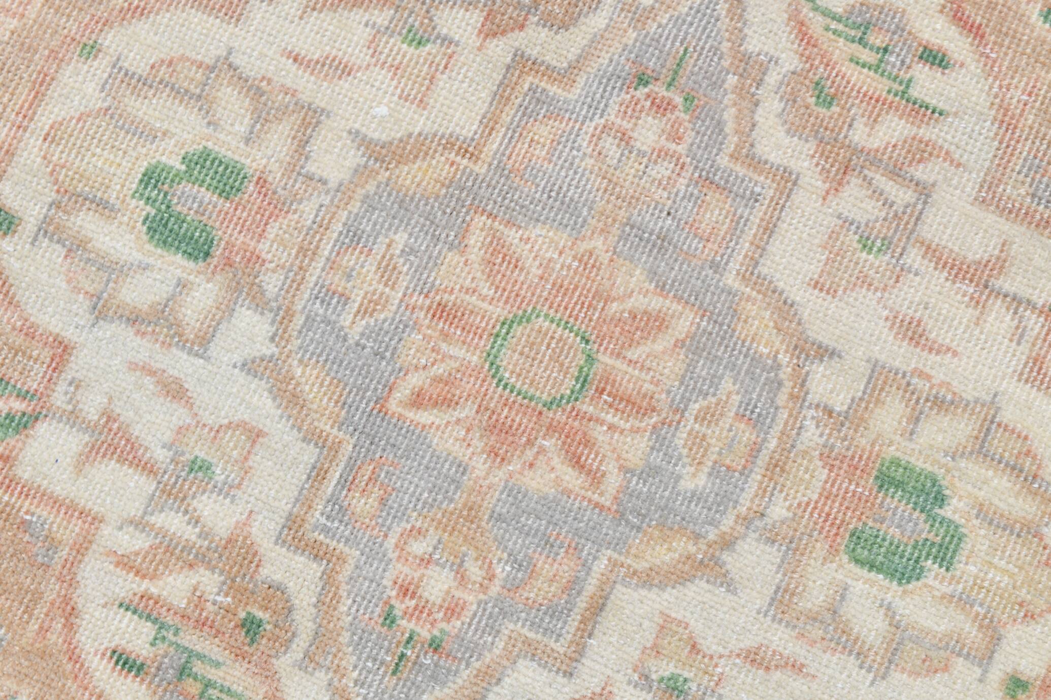 9x13 Blush Pink Vintage Persian Rug, Handmade Luxury Decor, 283x408 Cm
