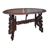 Table asiatique,mi-hauteur, en bois exotique