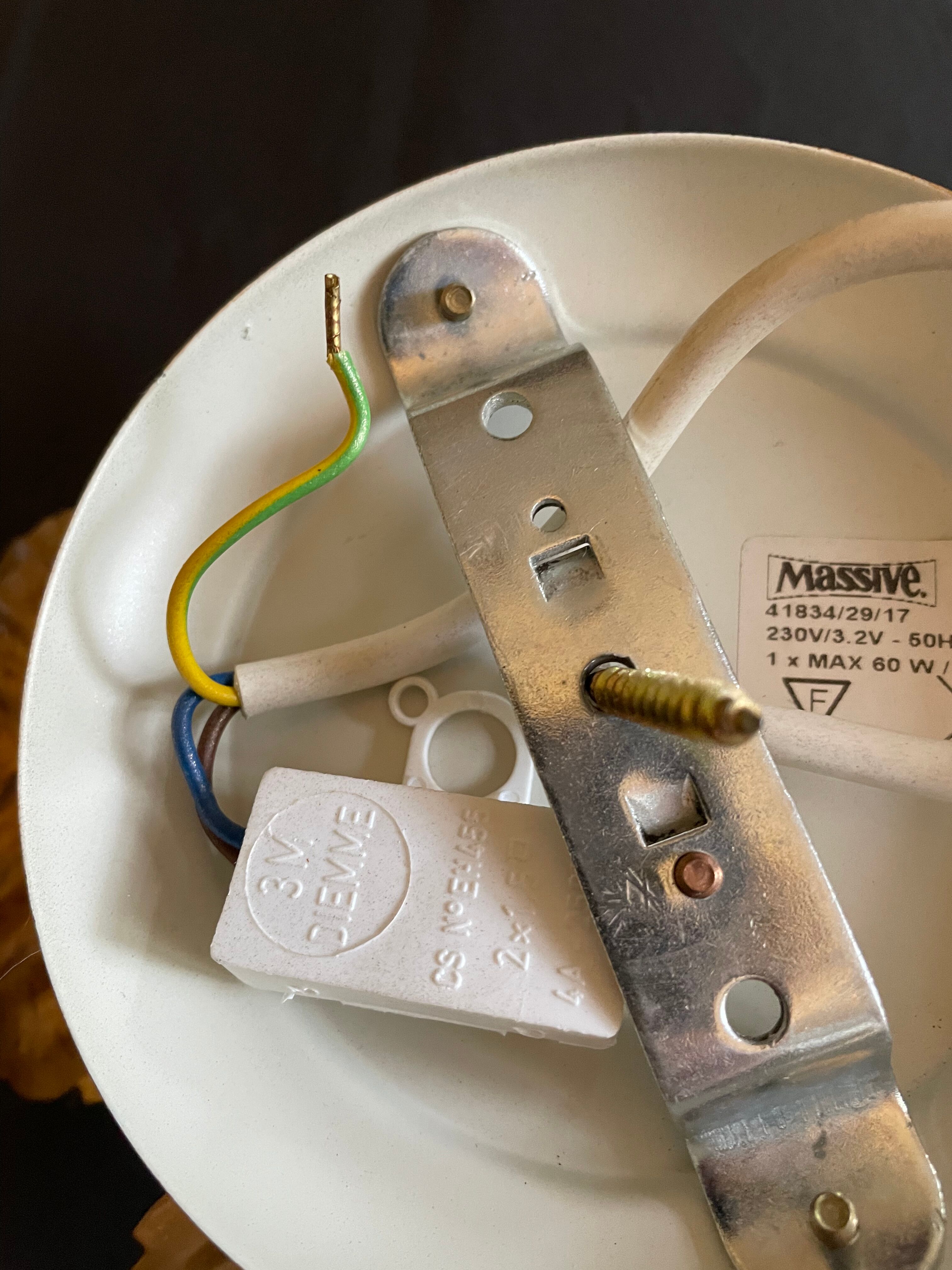 Wall lamp or ceiling lamp golden flower