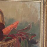 Original Swedish Oil on Canvas “Vegetable Basket” – G Wald Vintage