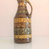 Polychrome ceramic soliflore vase by Bay Keramik / vintage 60s-70s