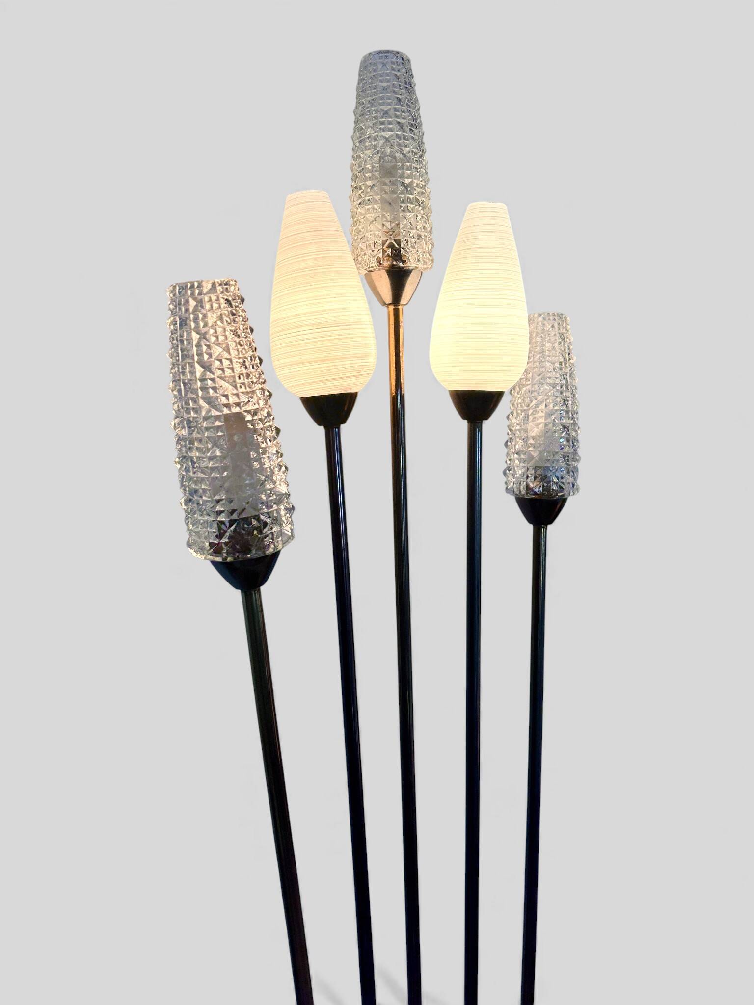 Vintage tripod 5-light floor lamp/reading lamp, 1960s