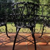 Ancient cast iron garden lounge