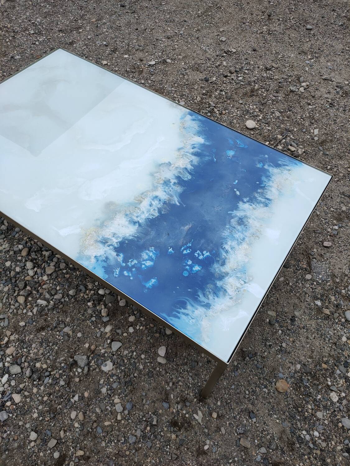 Organic glass coffee tables