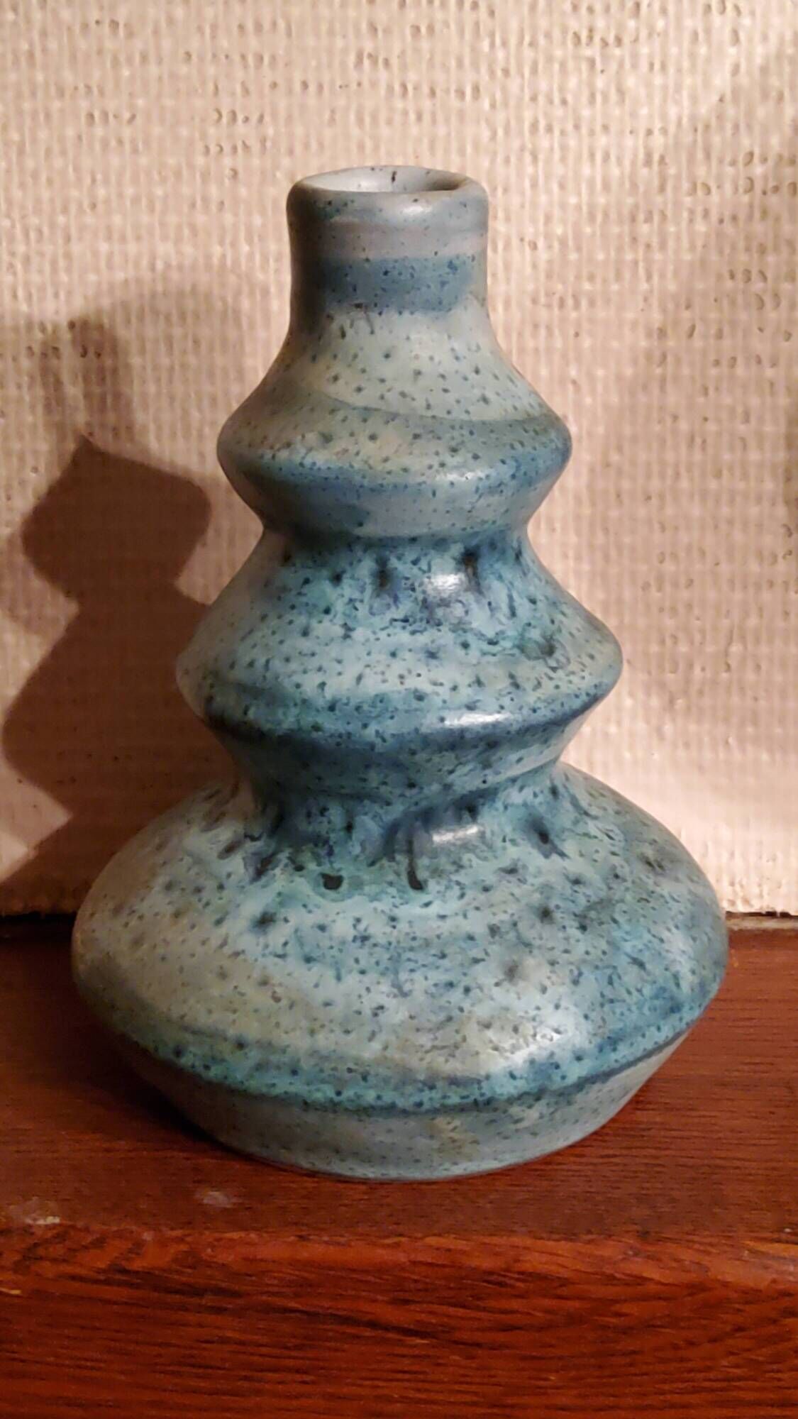 Designer vase by Jean Busson in glazed ceramic terracotta from Dinan