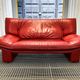 Nicoletti Salotti Italian Designer - Armchair and sofa set 2 places in red leather