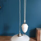 Suspension corole bord dentelé transparent contre poids