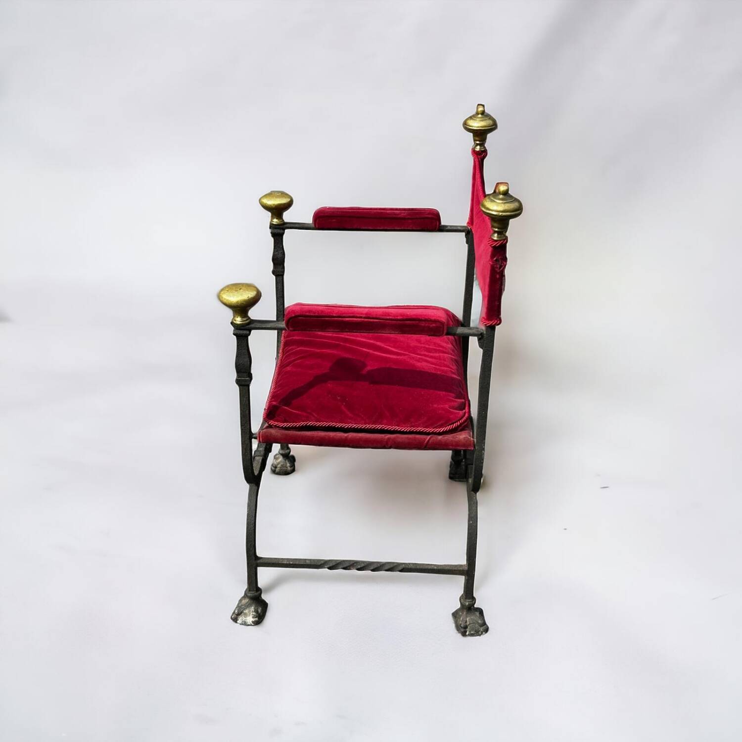 Curule Armchair In Iron And Bronze In The Style Of The 17th Century 20th Century - X Armchair