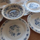 3 bowls and 5 blue plates