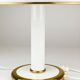 F. Fabbian Mushroom Table Lamp in White and Gold Murano Glass, Italy, 1970s