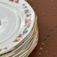 set of 6 Vintage Dessert Plates S.I.P France with Floral Decoration