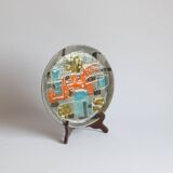 Abstract geometric plate by Gehel Paris, 1960s