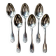 6 large Christofle silver-plated spoons with shell decoration.