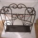 Painted iron Art Deco umbrella holder, 1940/50