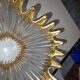 Free-form crystal bowl with fine gold gilding – Vintage 1950s/1960s