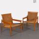 Pair of vintage wicker armchairs published by Uluv, 1960