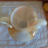 Vase in opaline and marbled glass paste Italy