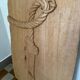 Sculpture bas relief noeud bois
