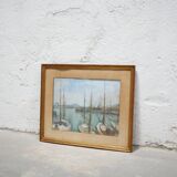 Old watercolor painting on paper signed F. Reys