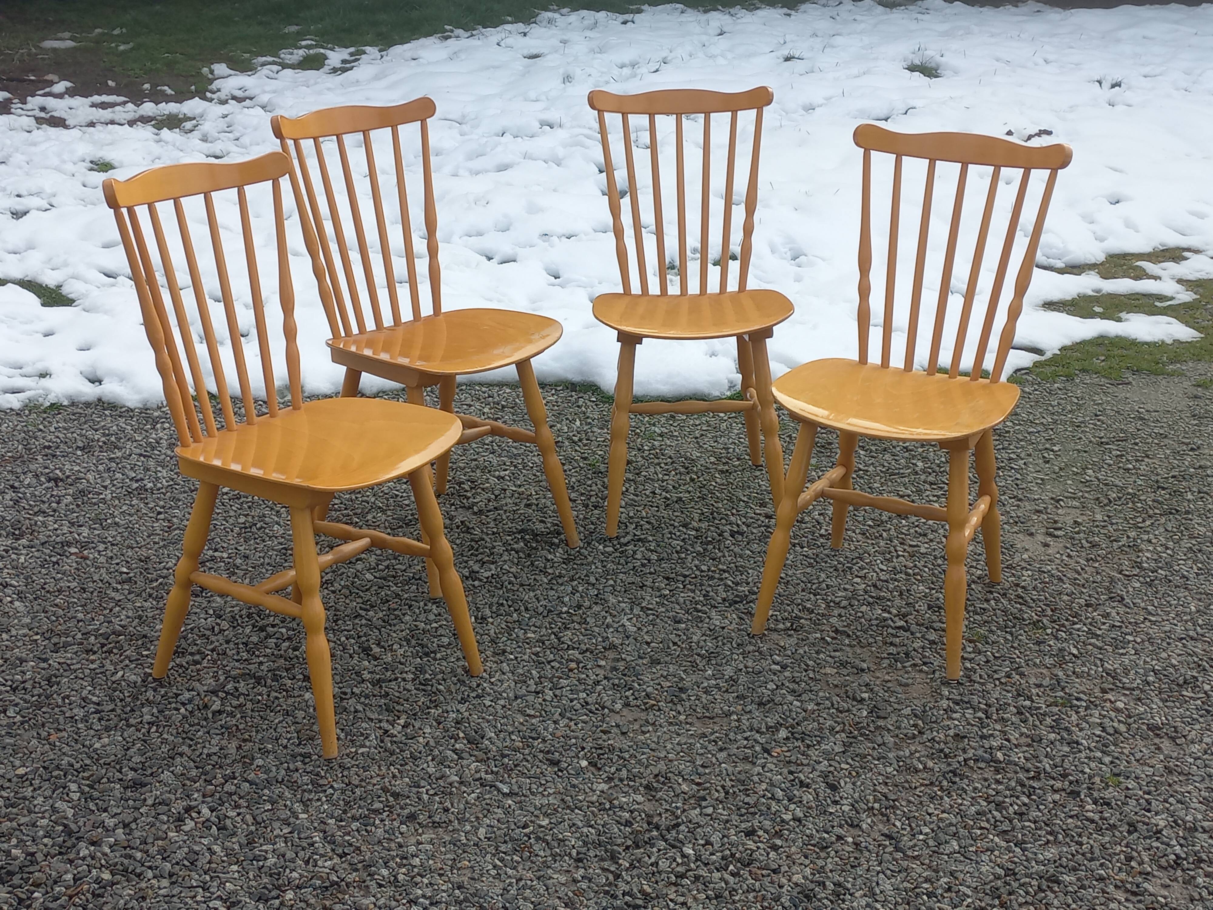 4 Baumann-branded bistro chairs