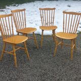 Set of 4 bistro chairs stamped Baumann